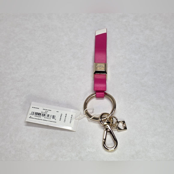 kate spade Key Fob/Bag Charm *Pink/White* NWT - Picture 10 of 12